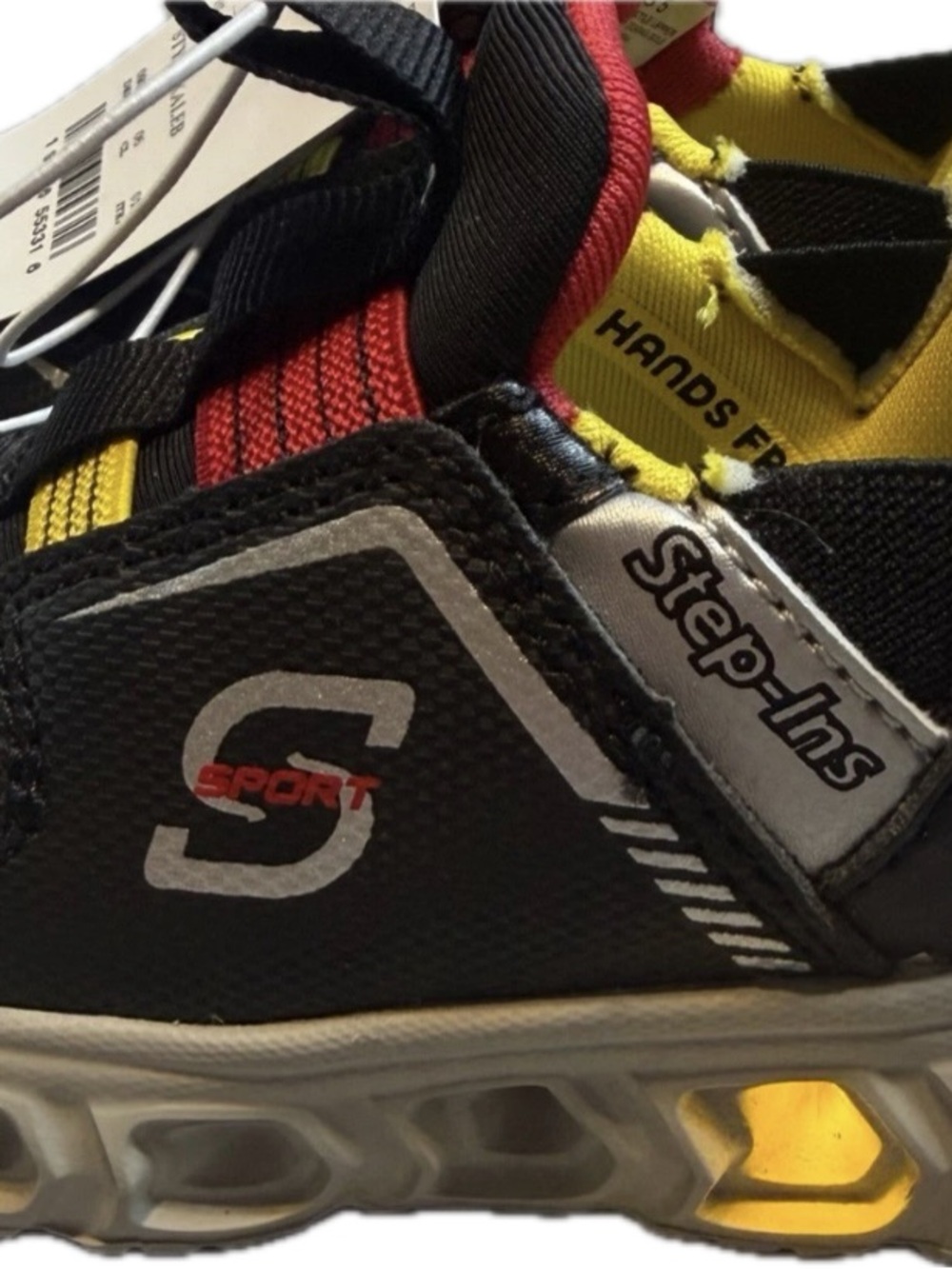 S Sport by Skechers Step-Ins Lights Boys Sneakers Size 12 Hands Free Black New - Picture 2 of 6